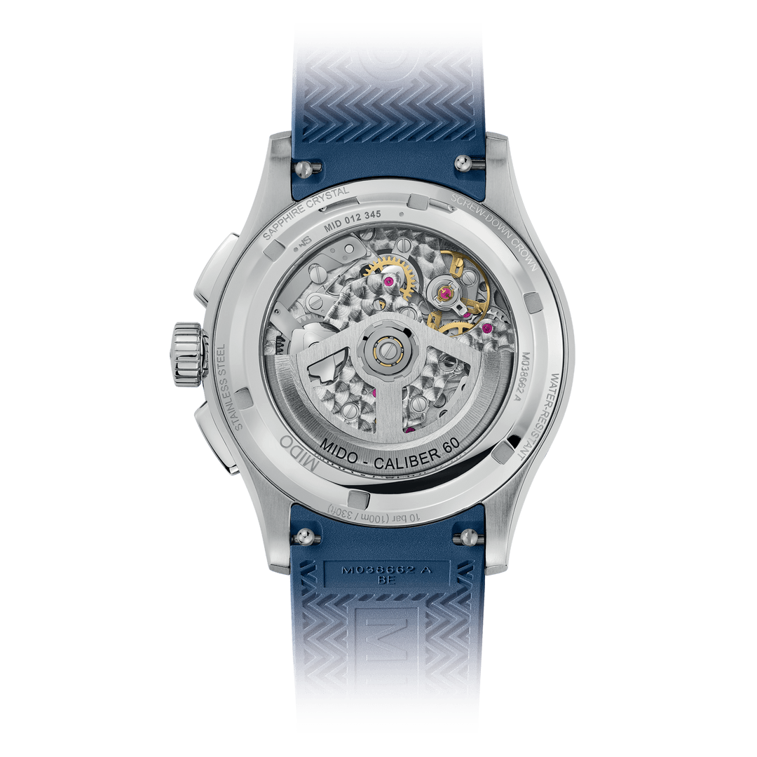 Mido Multifort Skeleton Chronograph 43 mm M038.662.17.040.00 Open Case back