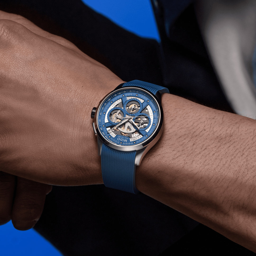 Mido Multifort Skeleton Chronograph 43 mm M038.662.17.040.00 Wrist