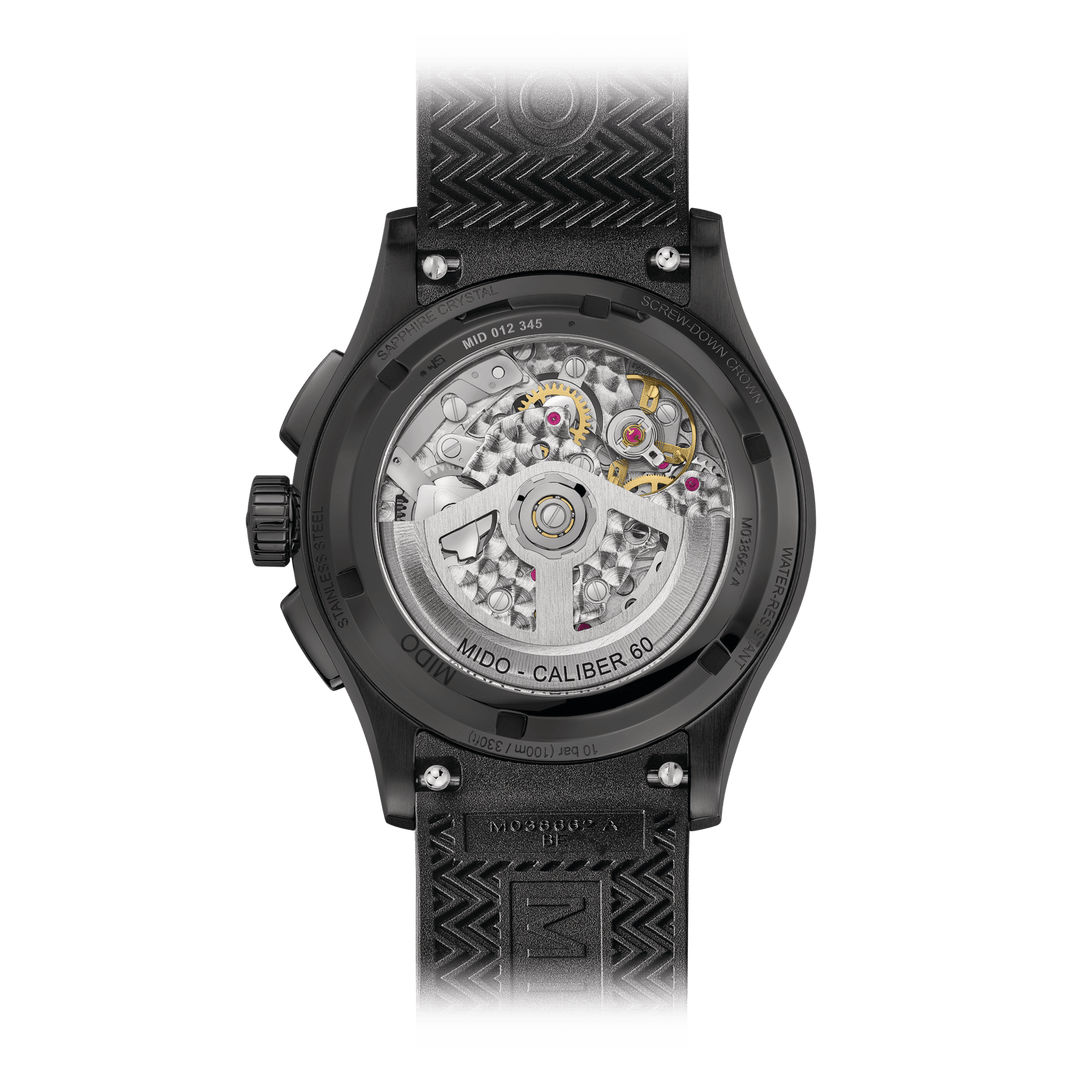 Mido Multifort Skeleton Chronograph 43 mm M038.662.37.050.00 Open Case Back