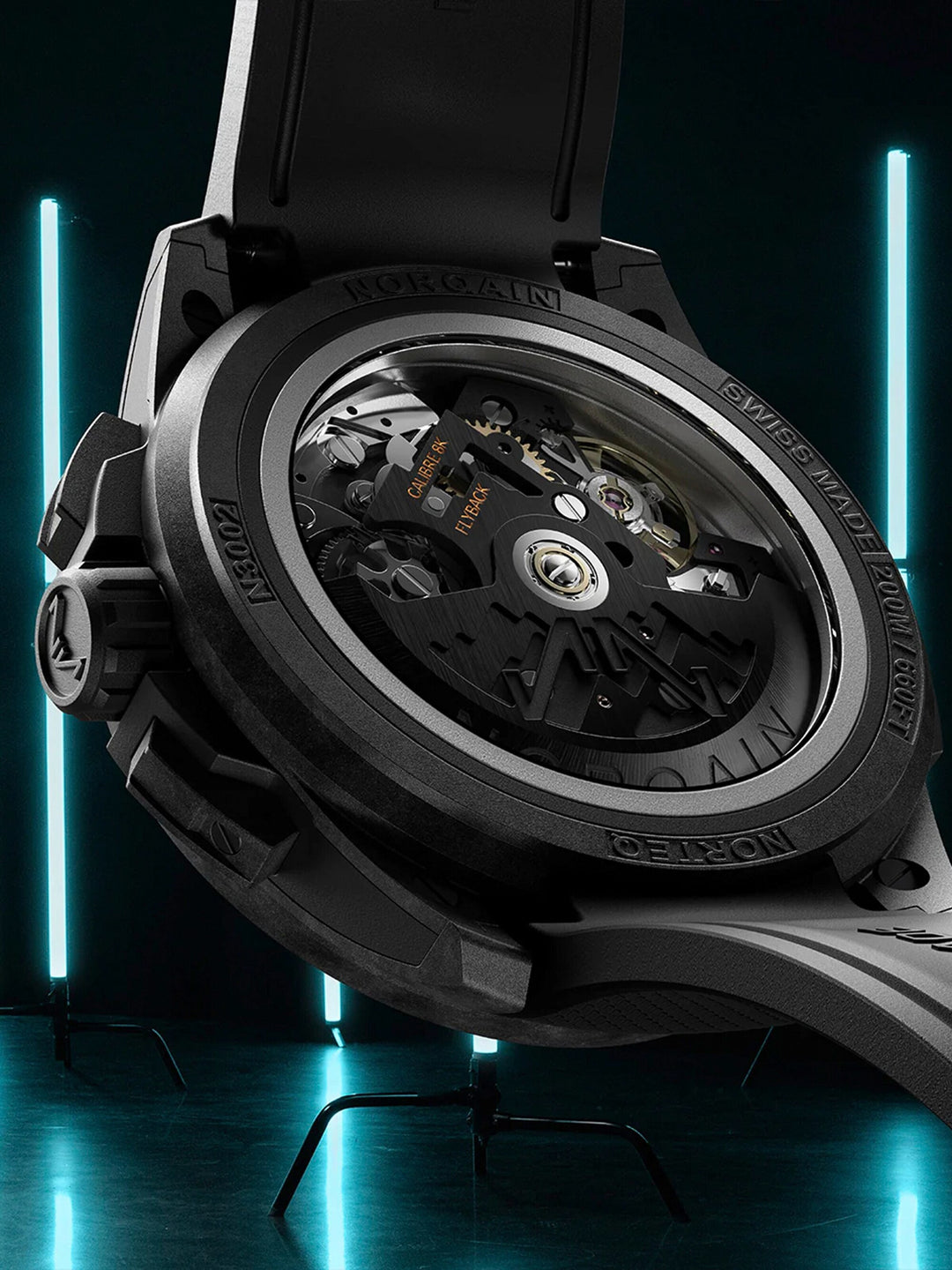 NORQAIN Wild ONE Skeleton Chrono Black N3002.40Q01.B07.R01