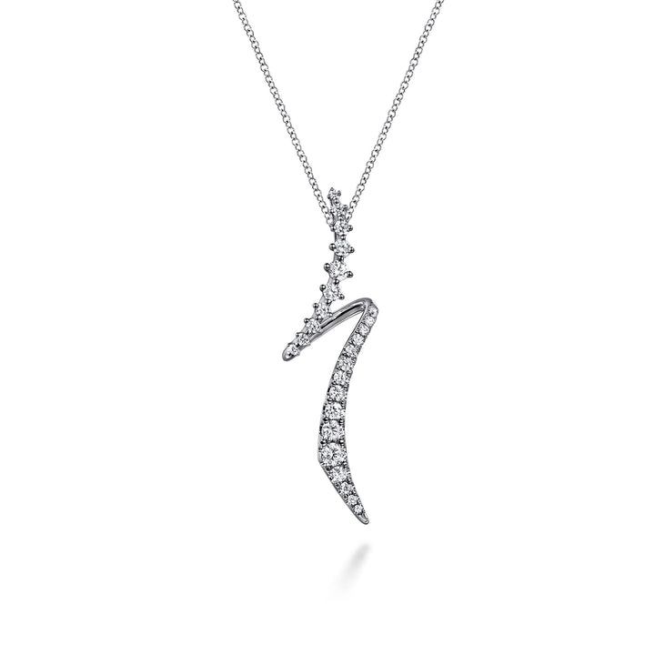 Gabriel & Co. 14K White Gold Diamond Pendant Necklace — pendant detail — NK7845W45JJ