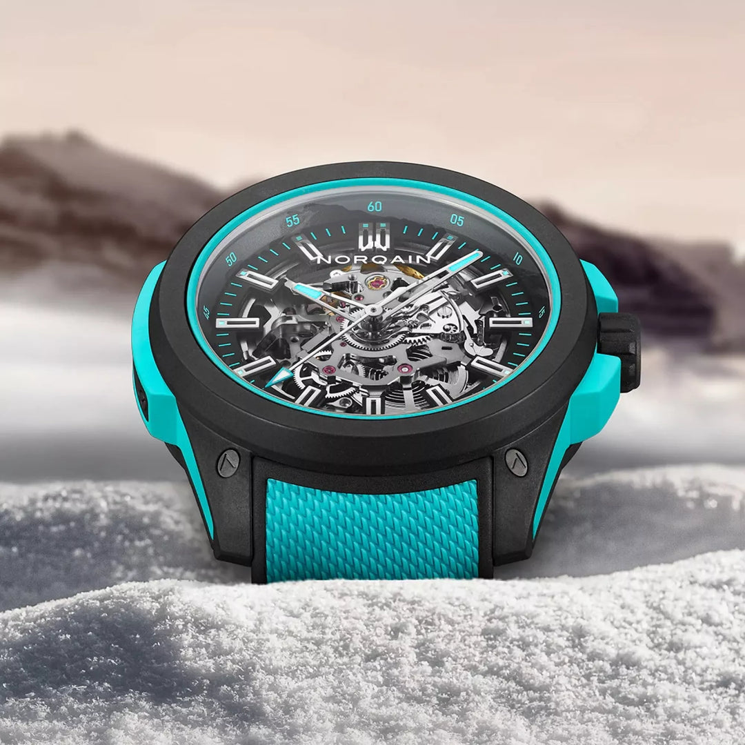 NORQAIN Wild ONE Skeleton 42mm Turquoise N3000.07Q27.B07.R01