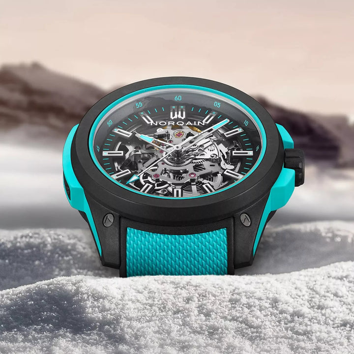 NORQAIN Wild ONE Skeleton 42mm Turquoise N3000.07Q27.B07.R01