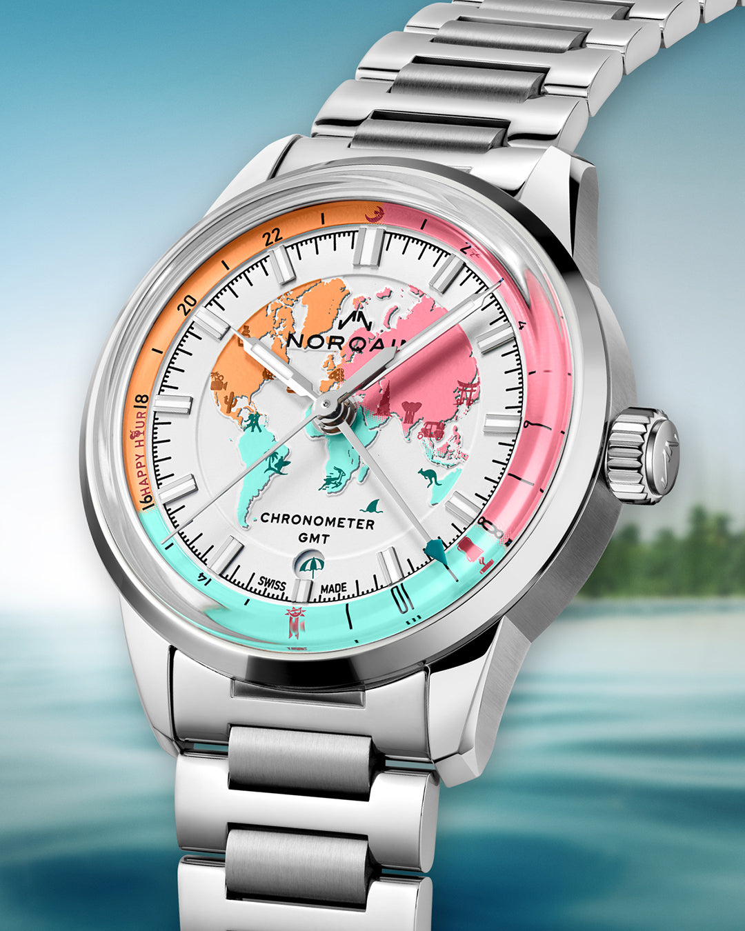 NORQAIN Freedom GMT Enjoy Life "Holiday" Limited Edition N2100.22S02.W01.S01