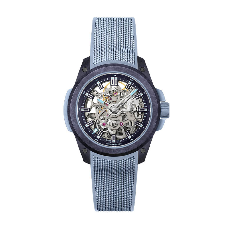 NORQAIN Wild ONE Skeleton 39mm Purple Ice Blue N3001.07Q05.P01.R01 front