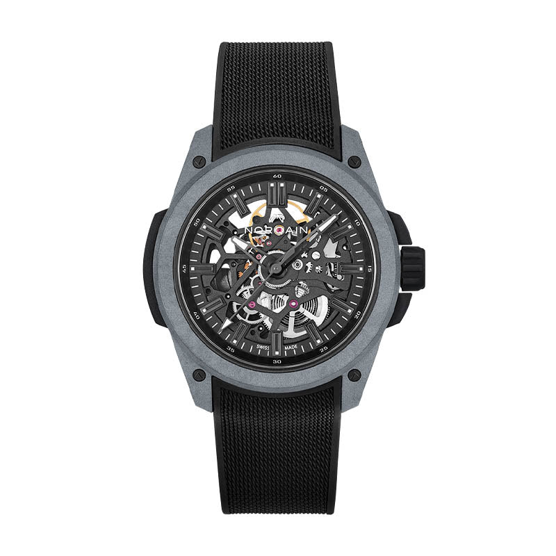 NORQAIN Wild ONE Skeleton 42mm Grey N3000.07Q42.B18.R01 front view