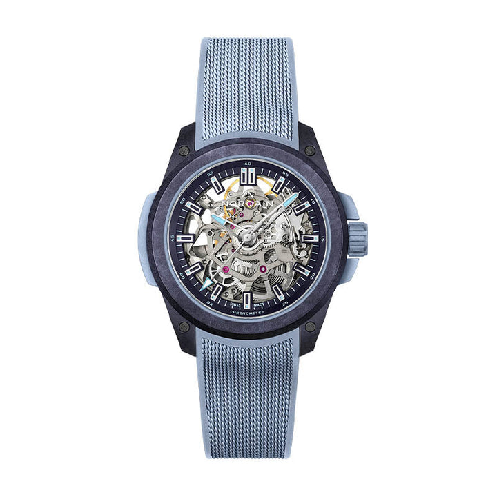 NORQAIN Wild ONE Skeleton 39mm Purple Ice Blue N3001.07Q05.P01.R01