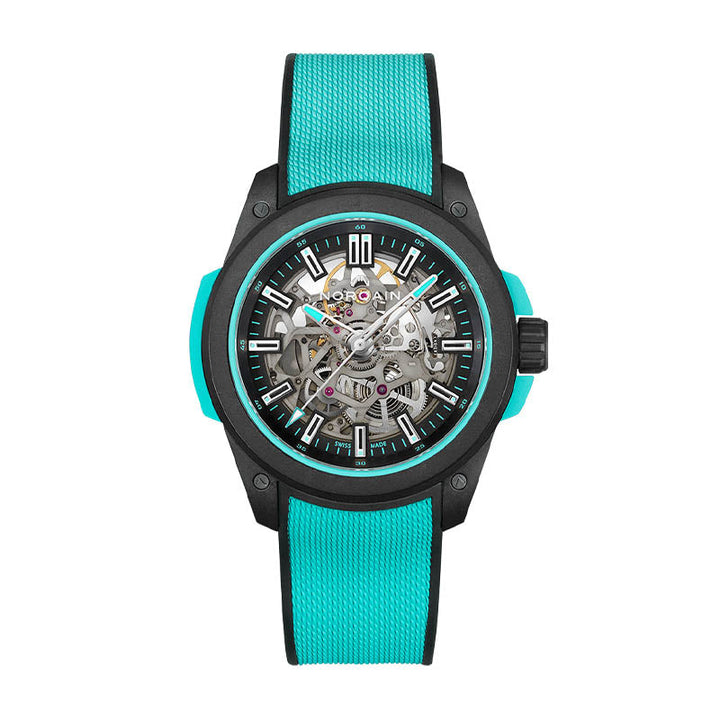 NORQAIN Wild ONE Skeleton 42mm Turquoise N3000.07Q27.B07.R01