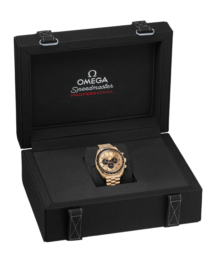 OMEGA Speedmaster Moonwatch Professional 42 mm gold on Moonshine™ 310.60.42.50.99.002 box