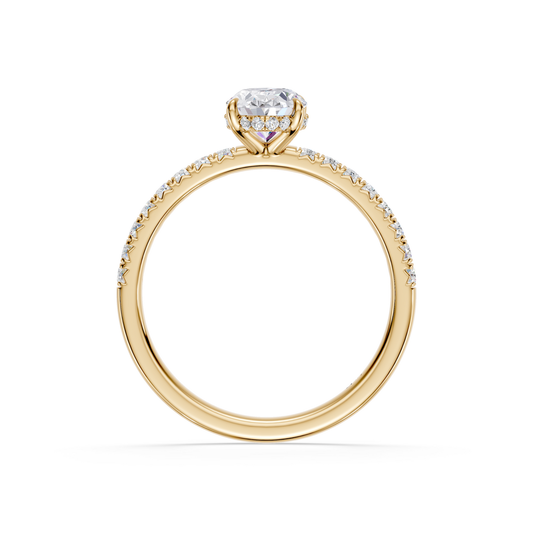Pavé Lab Grown Diamond Engagement Ring
