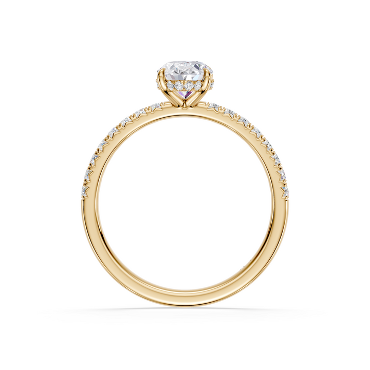 Pavé Lab Grown Diamond Engagement Ring