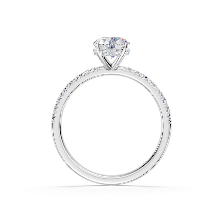Pavé Lab Grown Diamond Engagement Ring