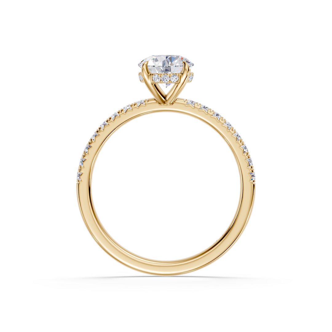 Pavé Lab Grown Diamond Engagement Ring