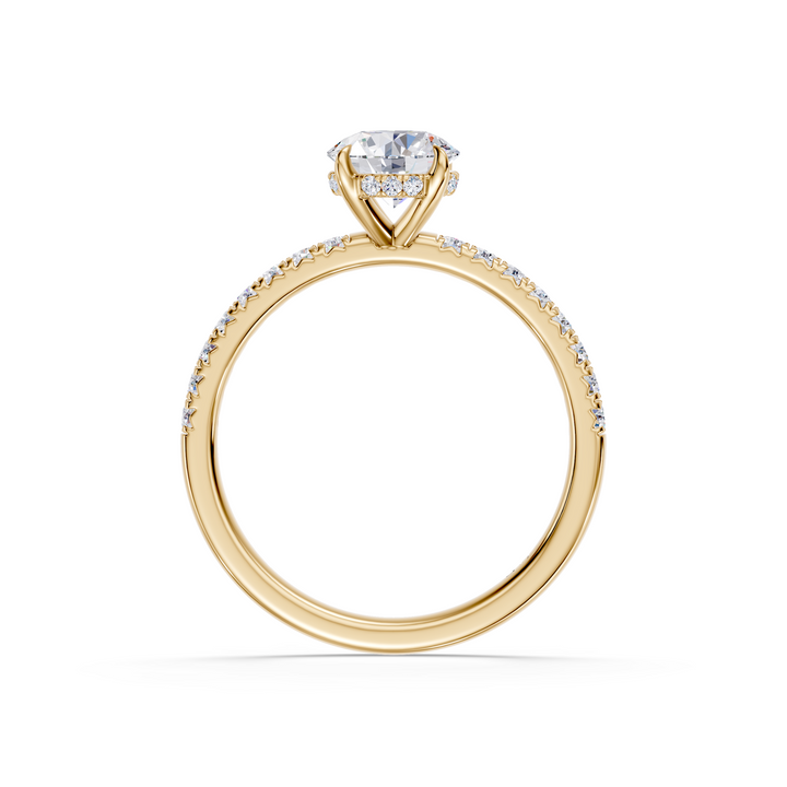 Pavé Lab Grown Diamond Engagement Ring