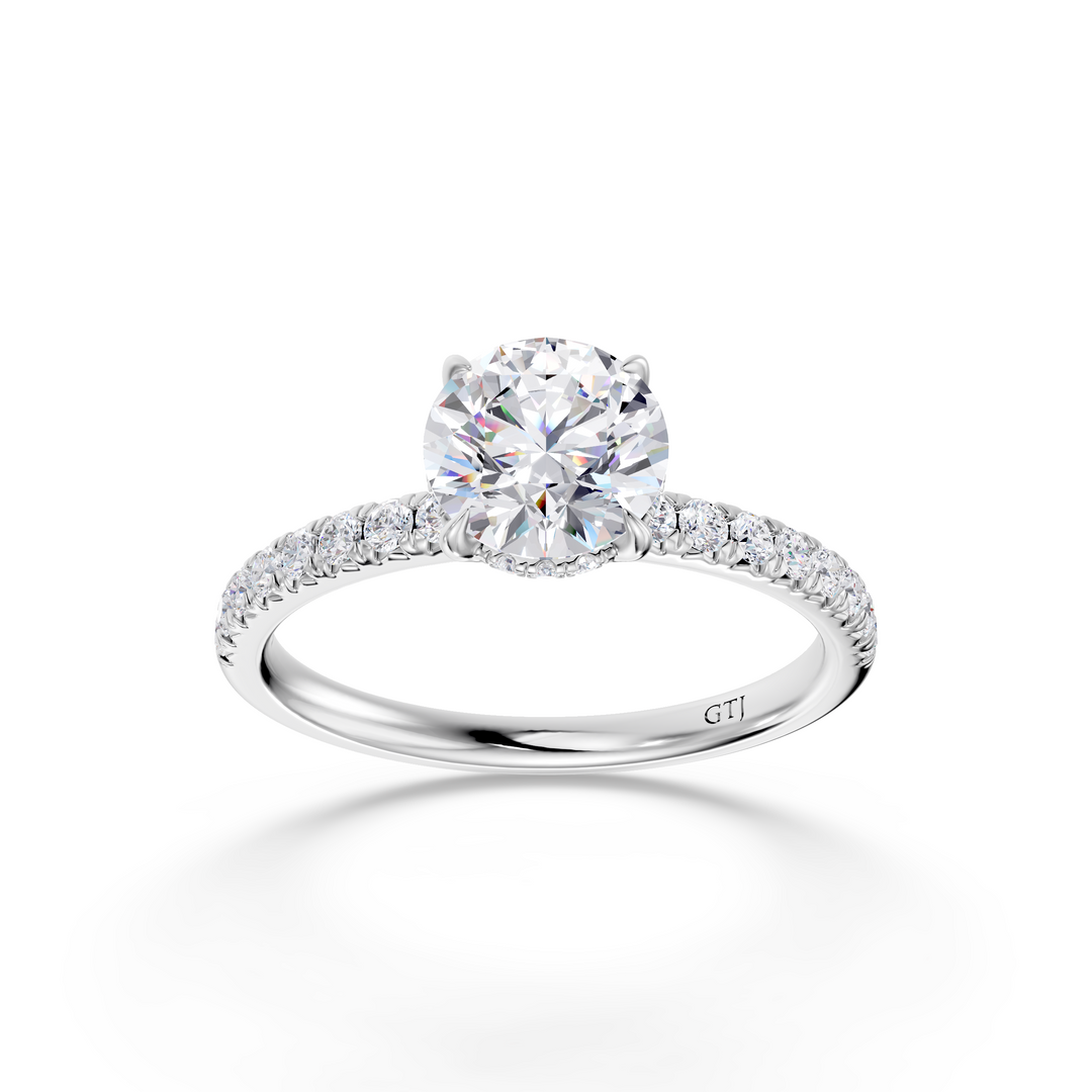 Pavé Lab Grown Diamond Engagement Ring
