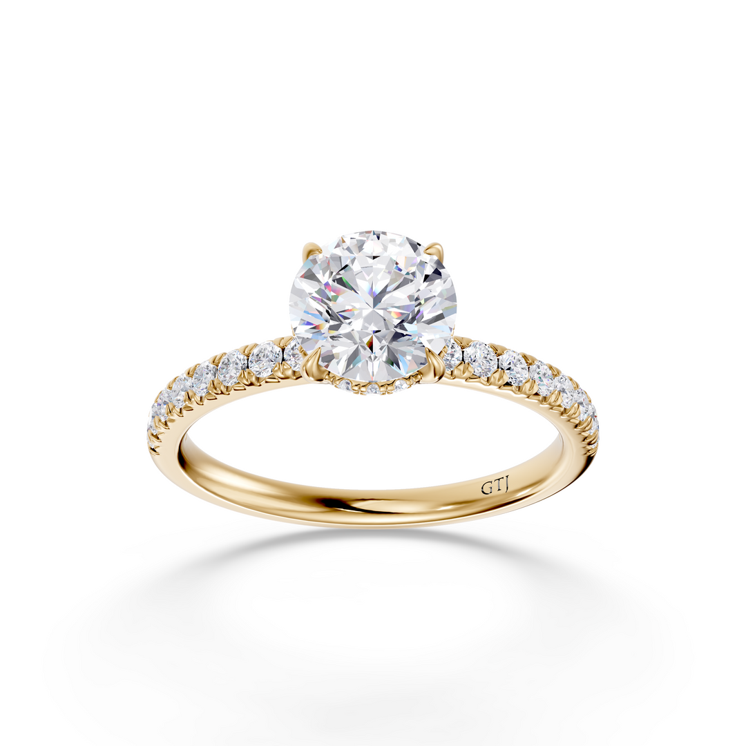 Pavé Lab Grown Diamond Engagement Ring