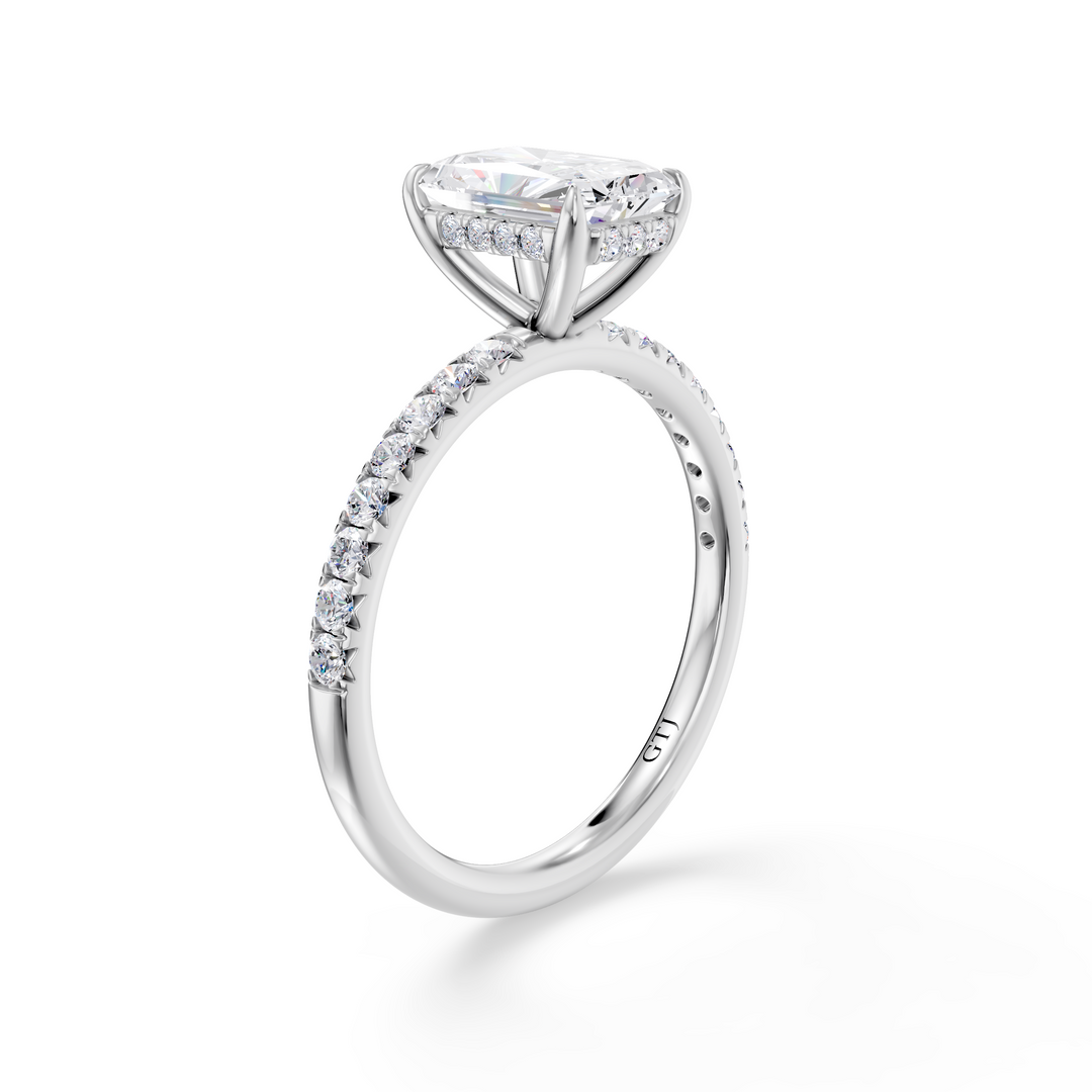 Pavé Lab Grown Diamond Engagement Ring
