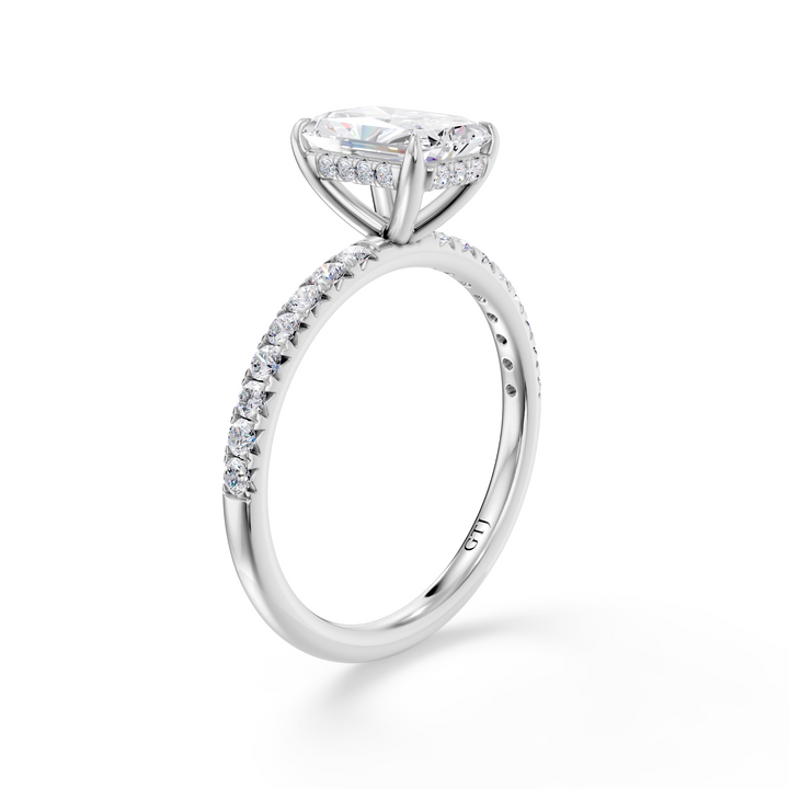Pavé Lab Grown Diamond Engagement Ring