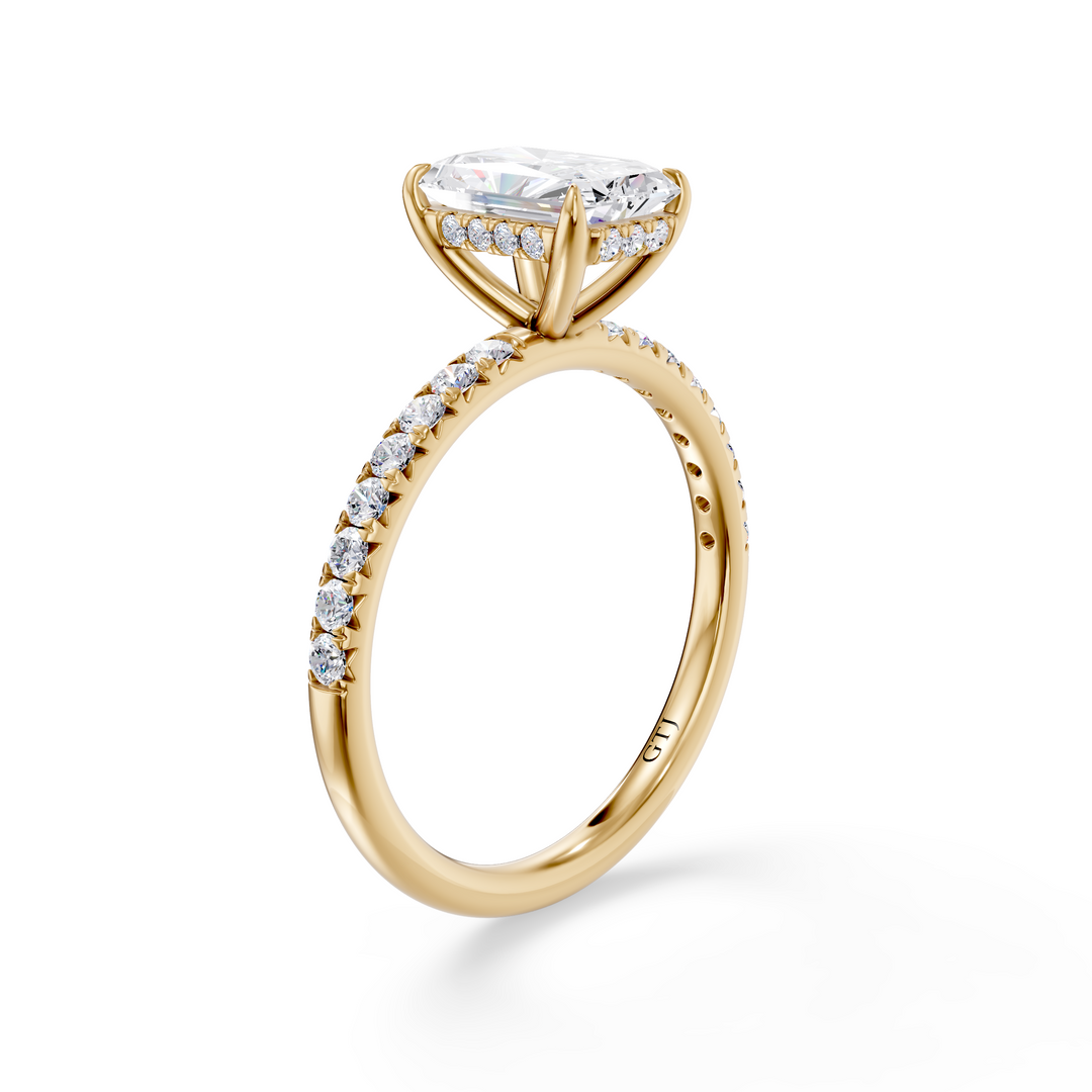 Pavé Lab Grown Diamond Engagement Ring