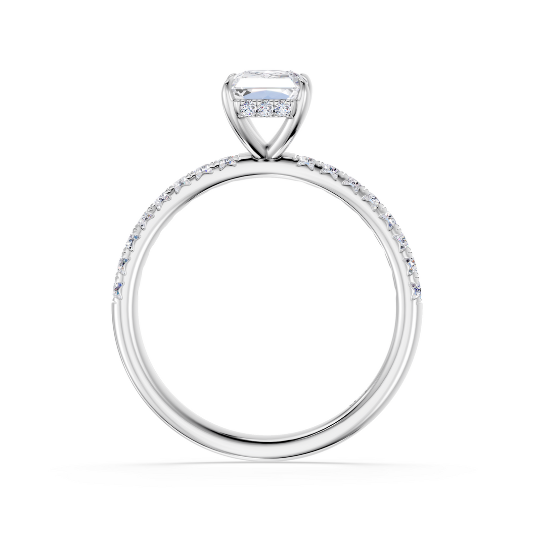 Pavé Lab Grown Diamond Engagement Ring