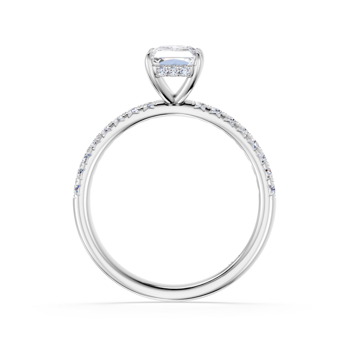 Pavé Lab Grown Diamond Engagement Ring