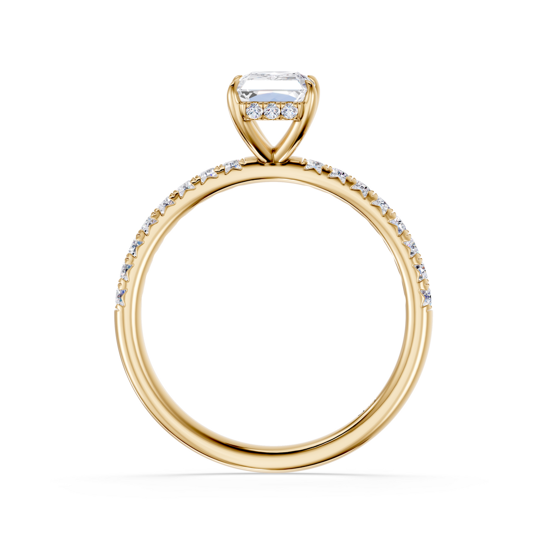 Pavé Lab Grown Diamond Engagement Ring