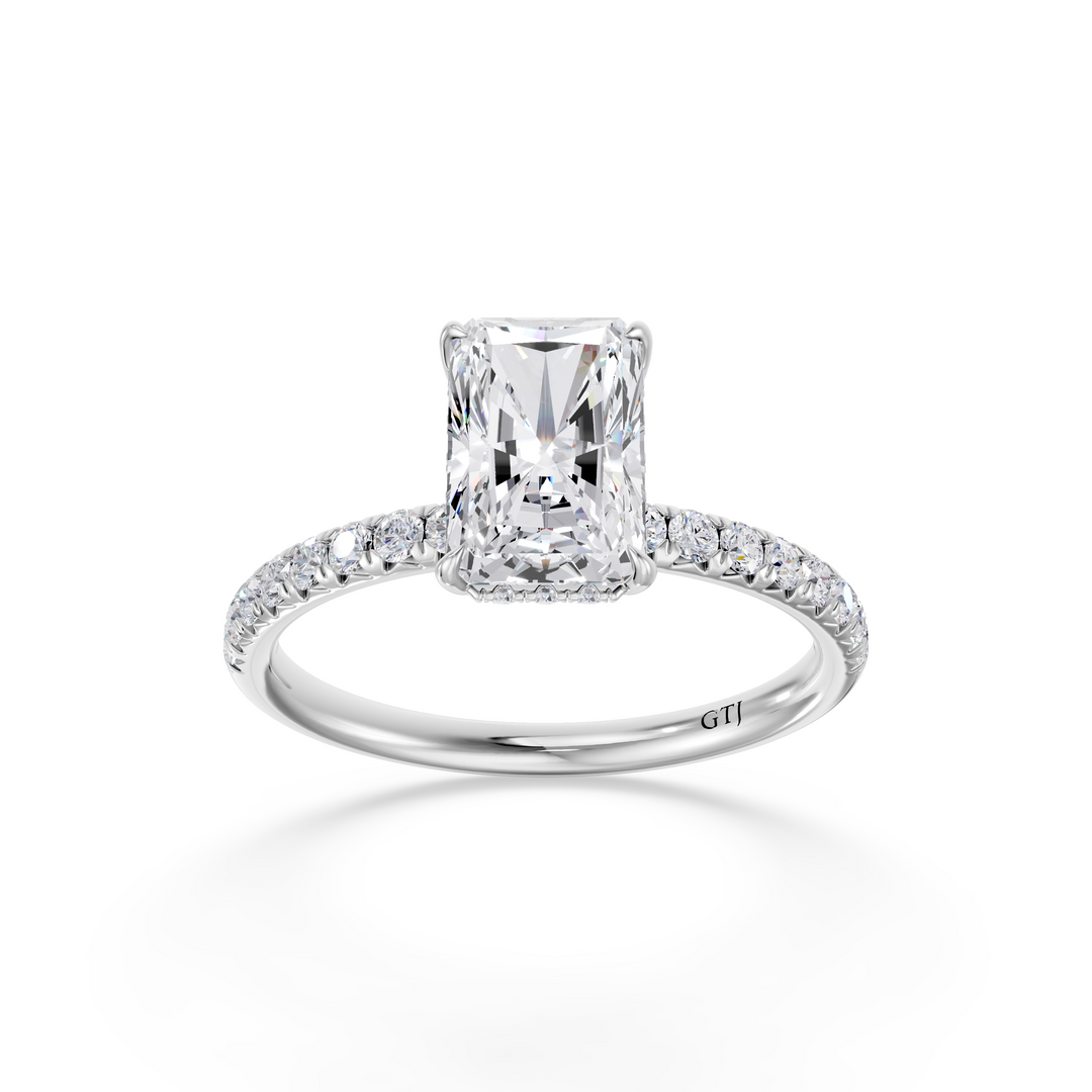 Pavé Lab Grown Diamond Engagement Ring