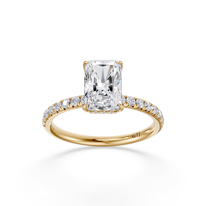 Pavé Lab Grown Diamond Engagement Ring