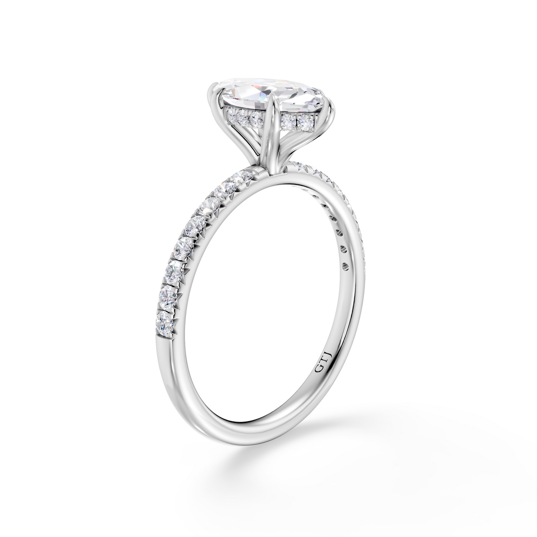 Pavé Lab Grown Diamond Engagement Ring