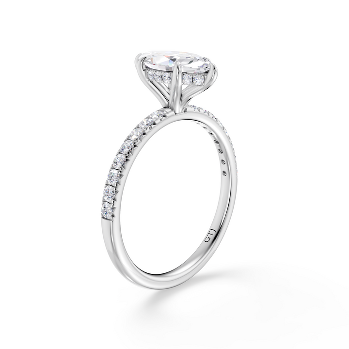 Pavé Lab Grown Diamond Engagement Ring