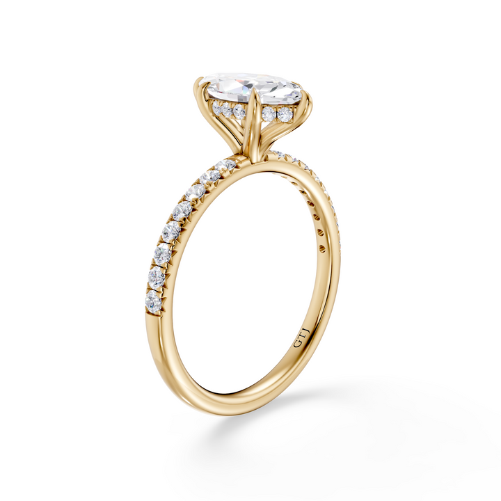 Pavé Lab Grown Diamond Engagement Ring