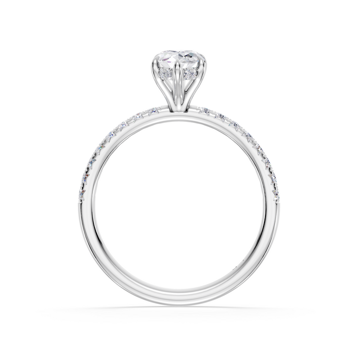 Pavé Lab Grown Diamond Engagement Ring
