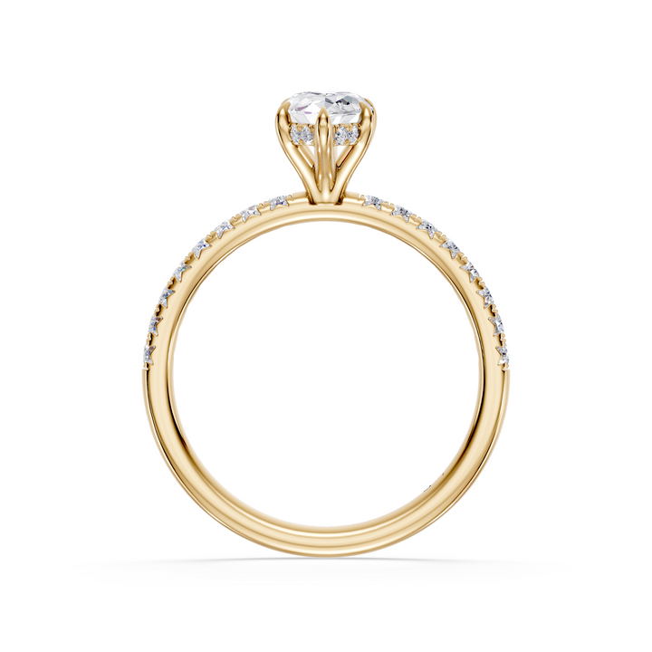 Pavé Lab Grown Diamond Engagement Ring