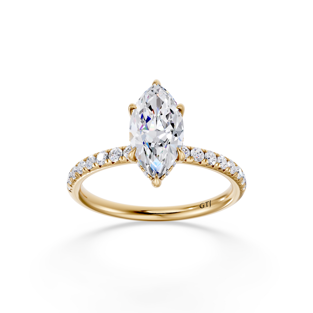 Pavé Lab Grown Diamond Engagement Ring
