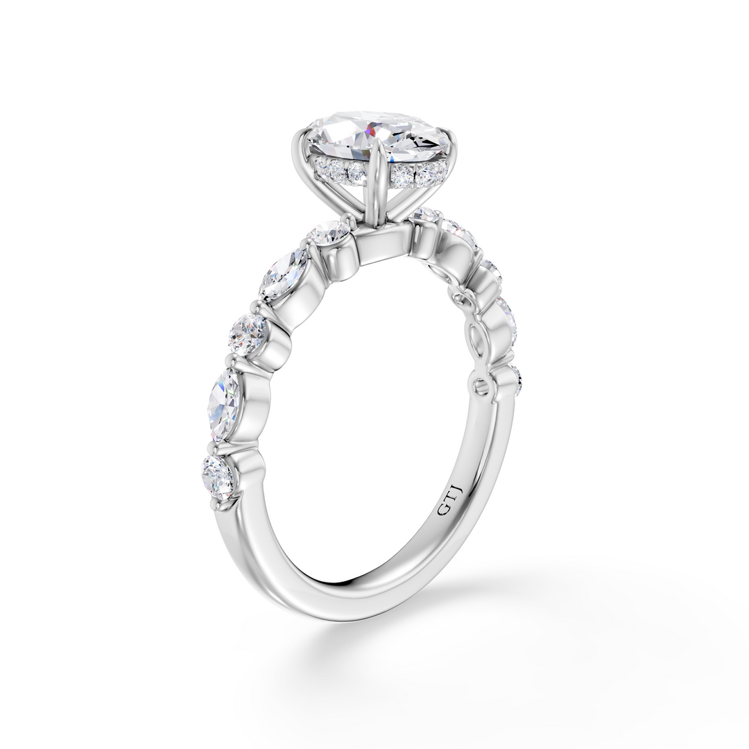 Stylish Lab Grown Diamond Engagement Ring
