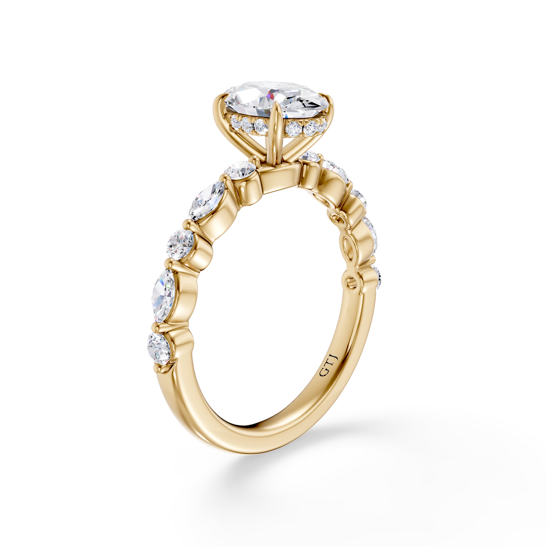 Stylish Lab Grown Diamond Engagement Ring