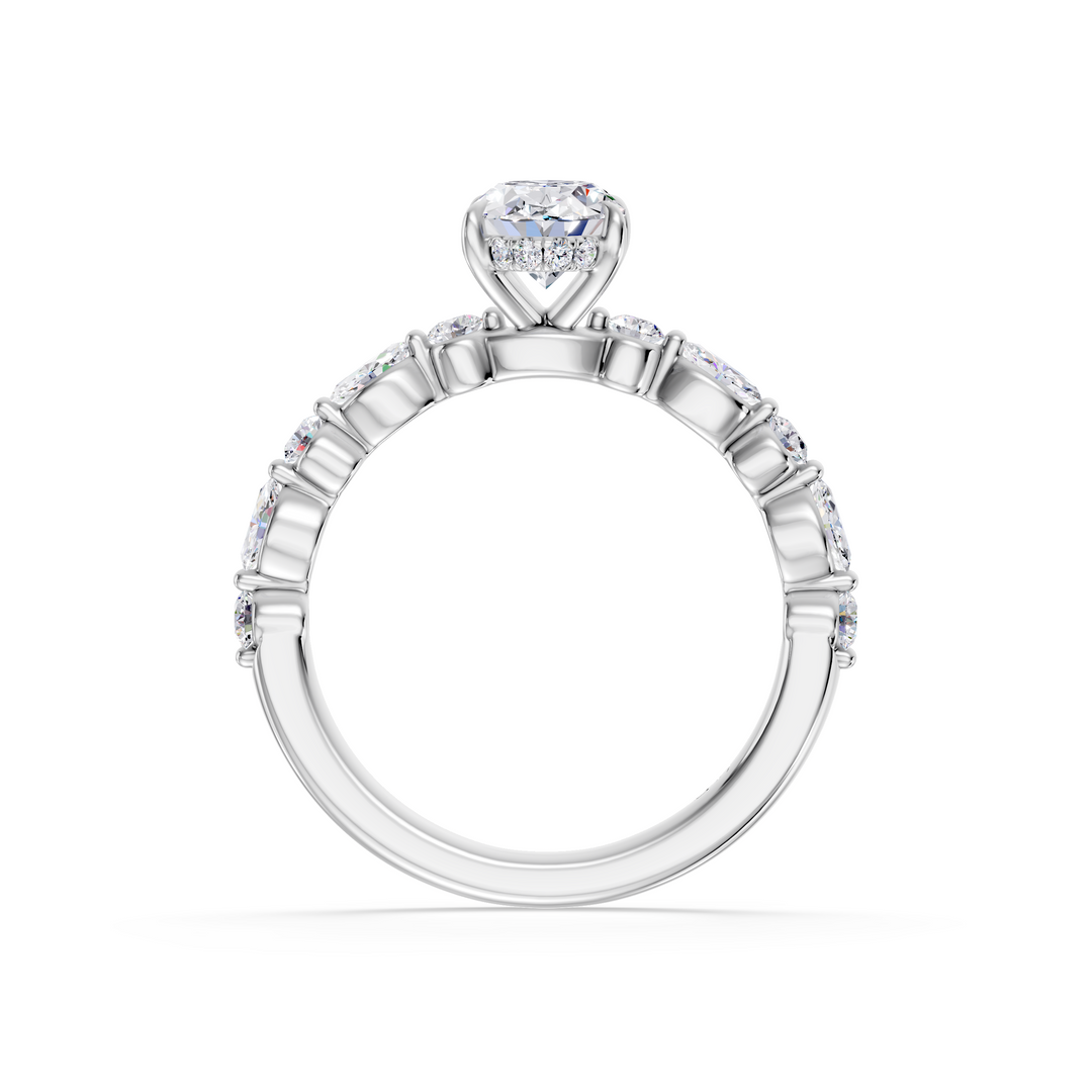 Stylish Lab Grown Diamond Engagement Ring