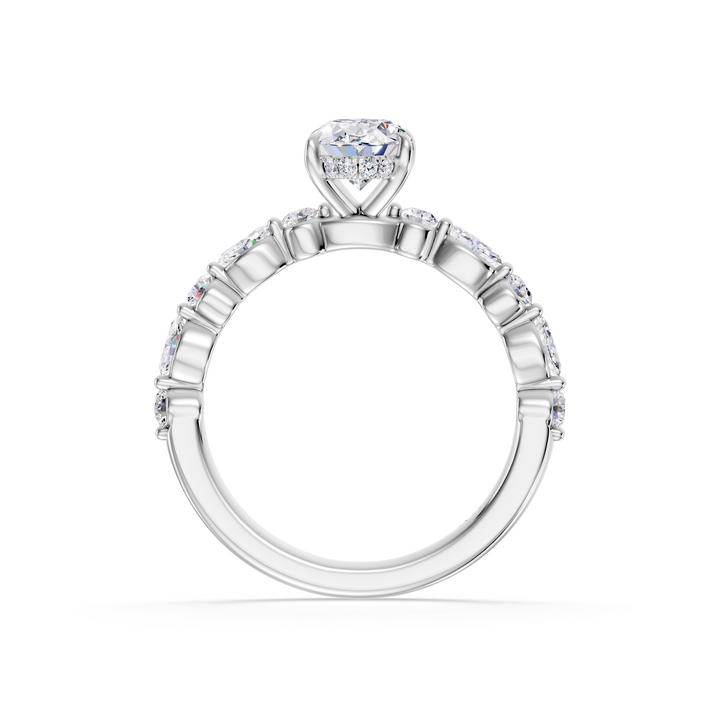 Stylish Lab Grown Diamond Engagement Ring
