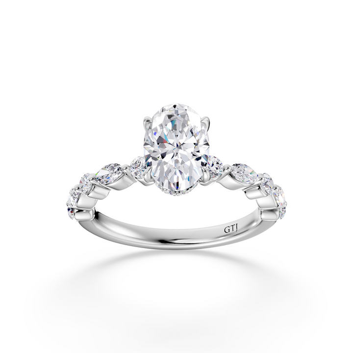 Stylish Lab Grown Diamond Engagement Ring