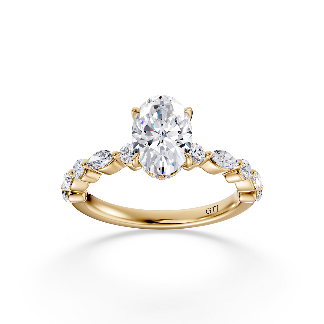 Stylish Lab Grown Diamond Engagement Ring