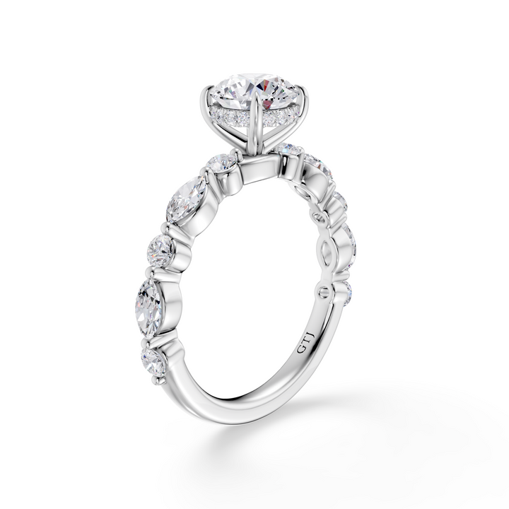 Stylish Lab Grown Diamond Engagement Ring