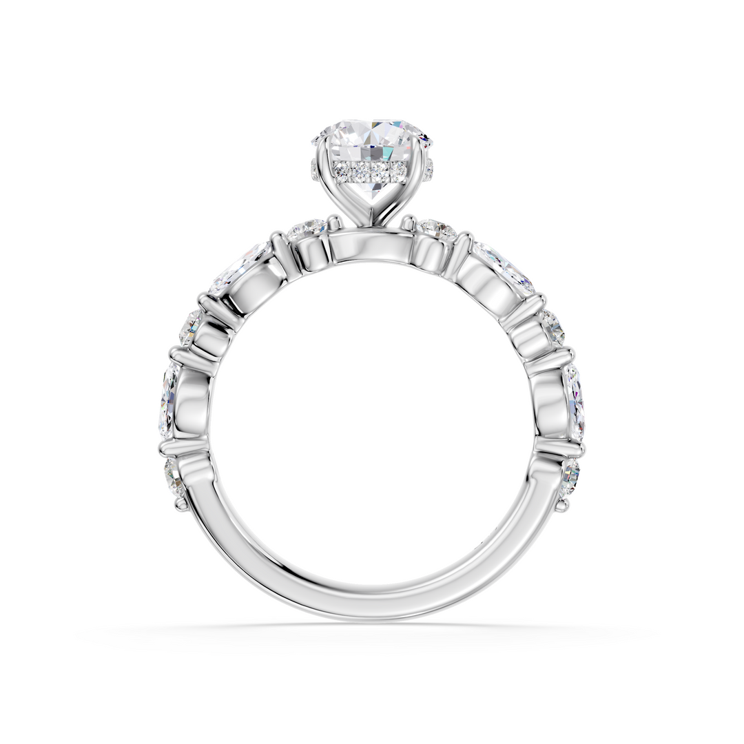 Stylish Lab Grown Diamond Engagement Ring
