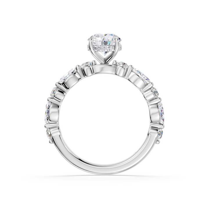 Stylish Lab Grown Diamond Engagement Ring