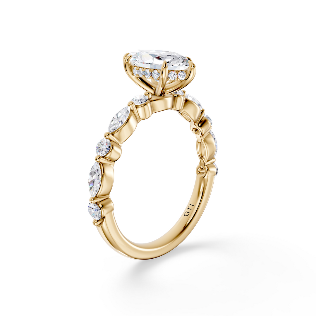 Stylish Lab Grown Diamond Engagement Ring
