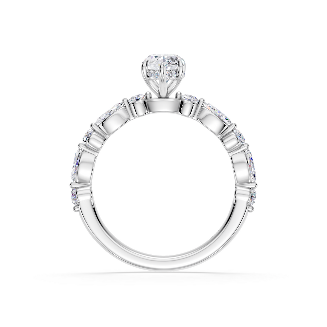 Stylish Lab Grown Diamond Engagement Ring