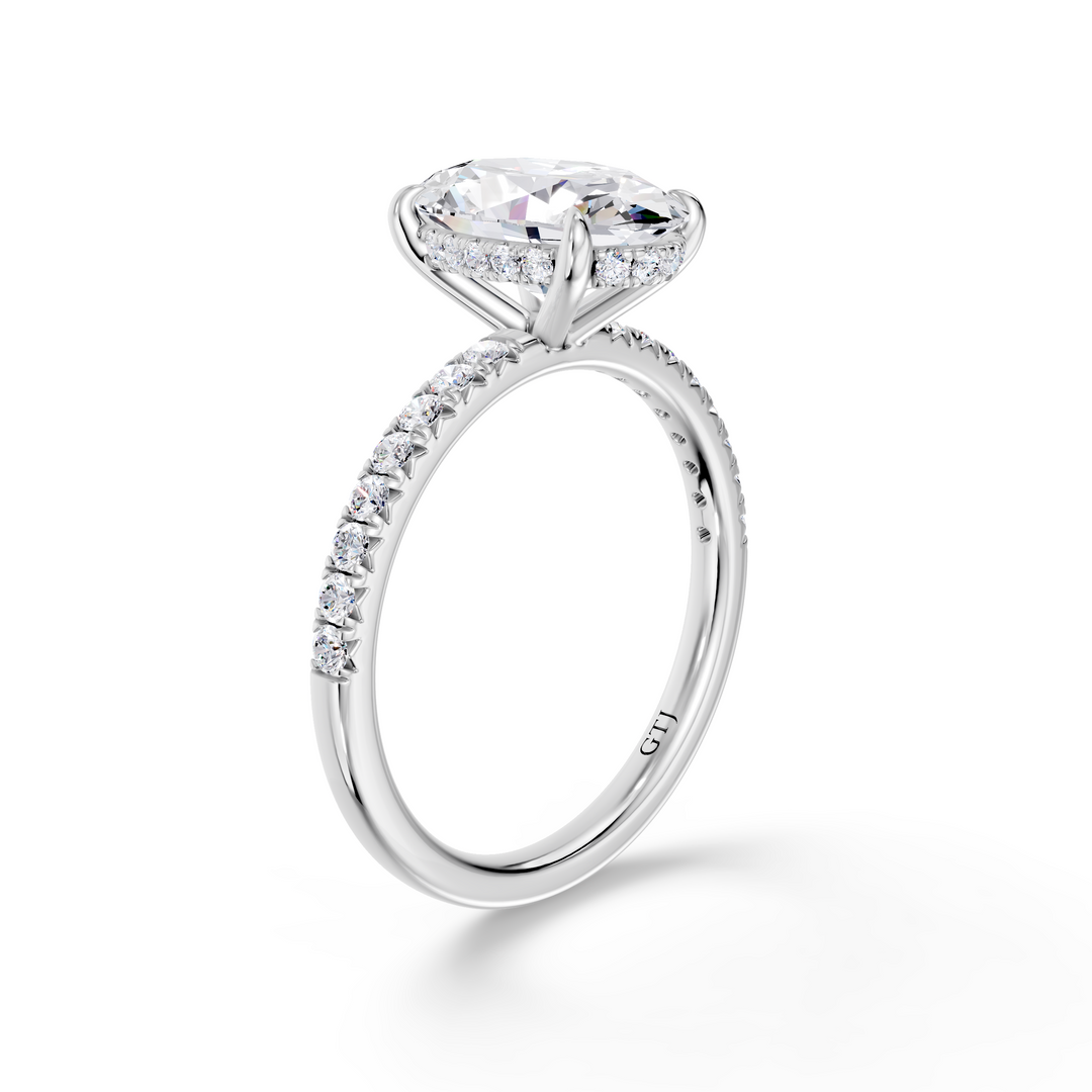 Pavé Lab Grown Diamond Engagement Ring