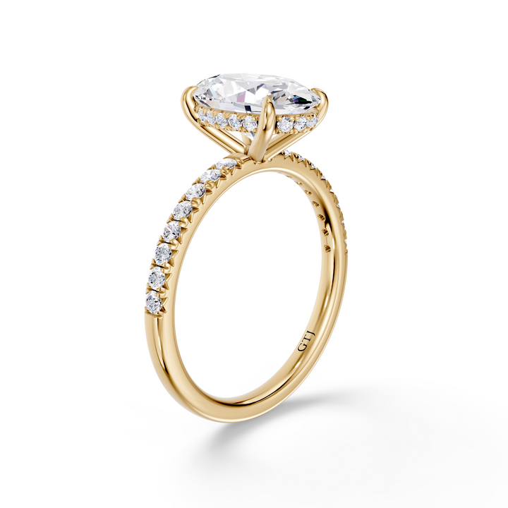 Pavé Lab Grown Diamond Engagement Ring