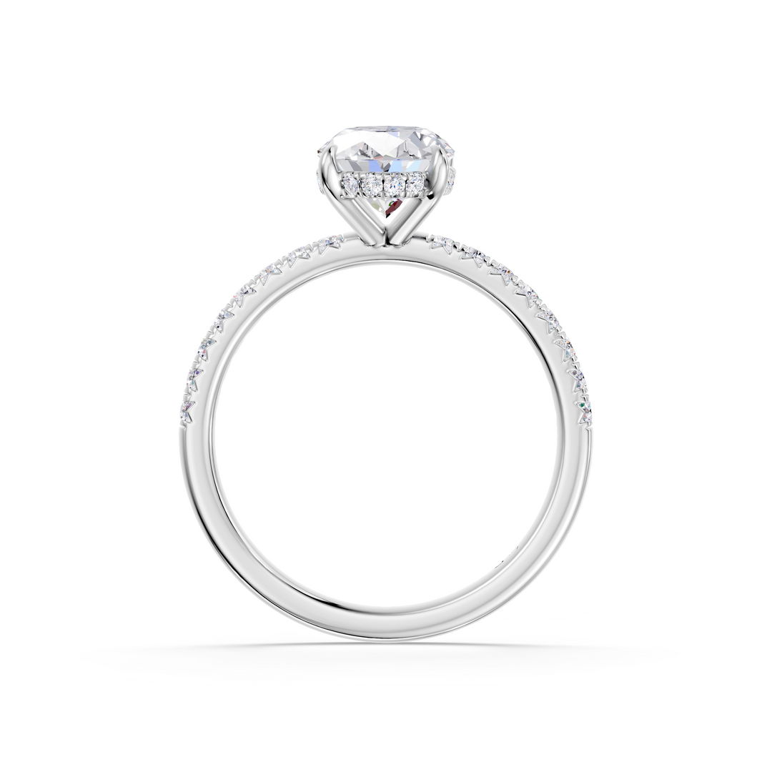 Pavé Lab Grown Diamond Engagement Ring