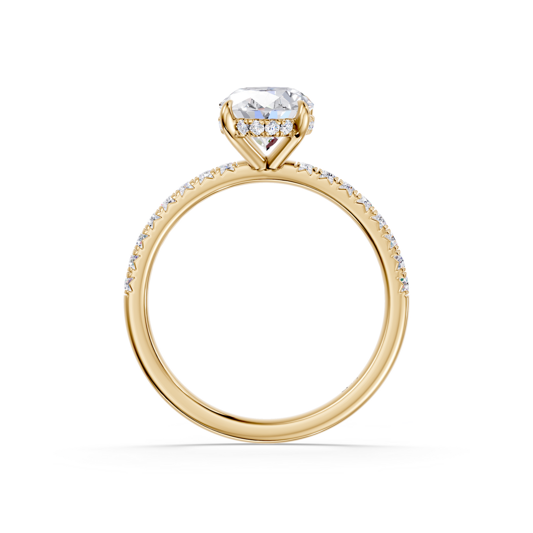 Pavé Lab Grown Diamond Engagement Ring