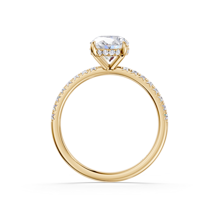 Pavé Lab Grown Diamond Engagement Ring